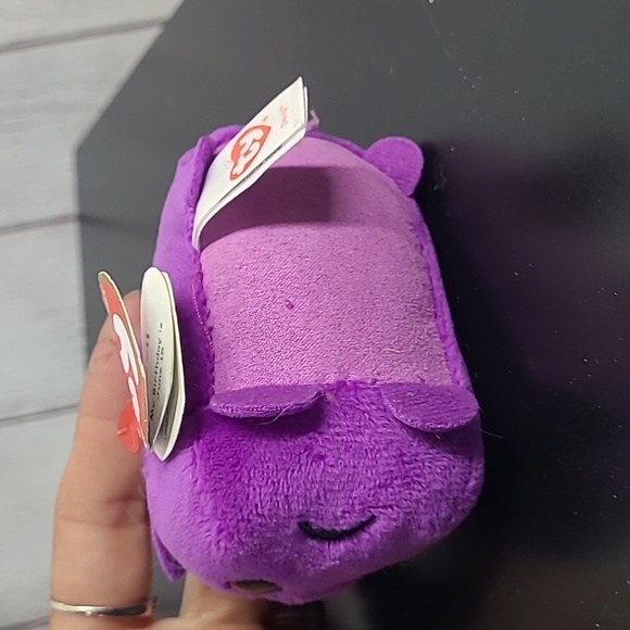2017 Teeny Tys Beanie Baby Mini Devil Halloween Purple Plush Stuffed Animal Toy - Picture 13 of 14